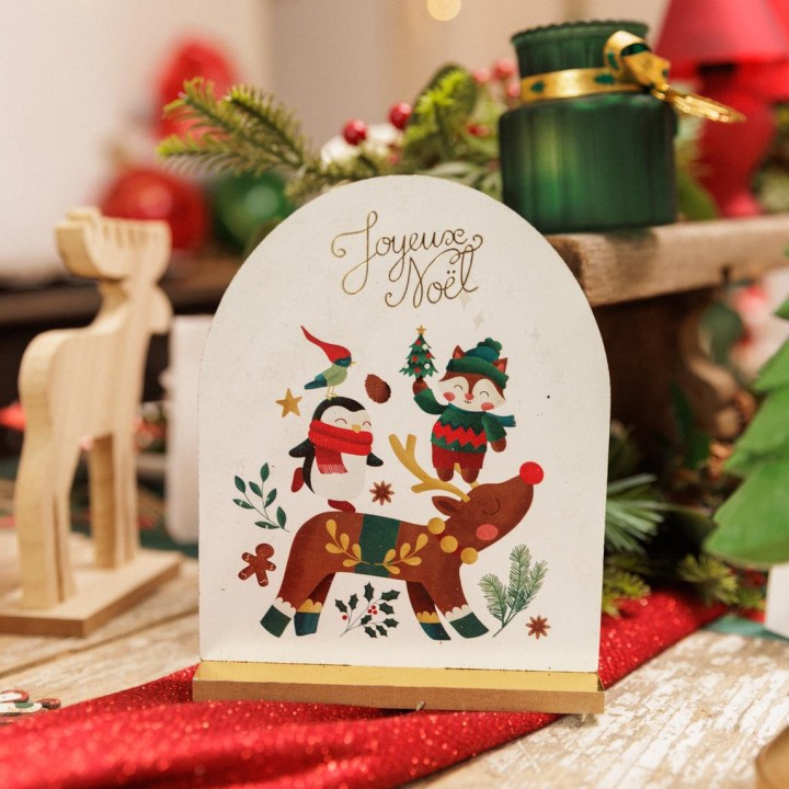 Centre de table "Joyeux Noël" - décoration table Noël