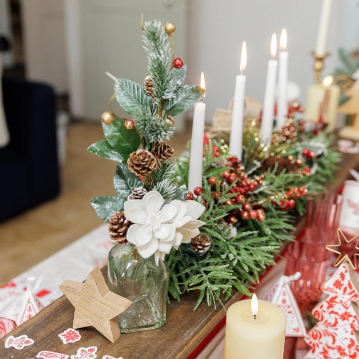 Magnolia velours blanc – décoration de table et intérieur