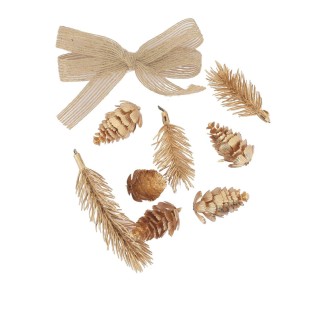 Assortiment Étincelant avec noeud x15 - décoration de noël