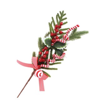 Branche baies rouge et candy - décoration festive