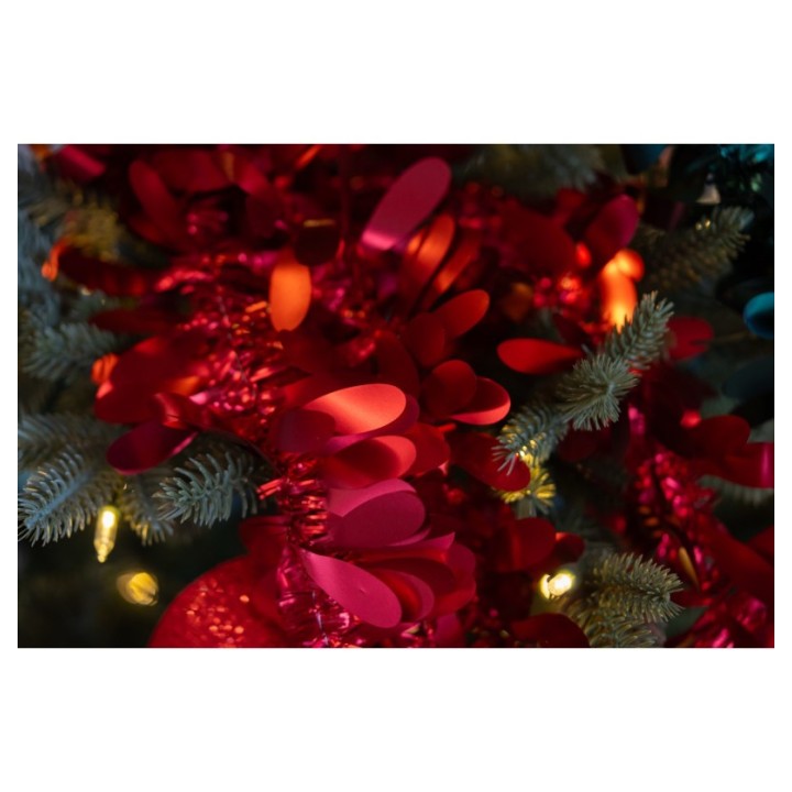 Guirlande noël libellule rouge - décoration festive