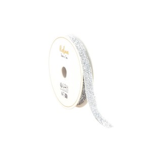 Ruban paillette argent 1CMX3M  - Ruban