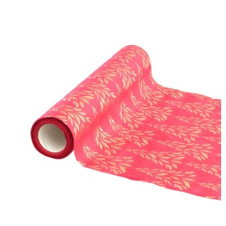 Chemin de table velours rouge tree symphony 28CMSX3M - chemin de table