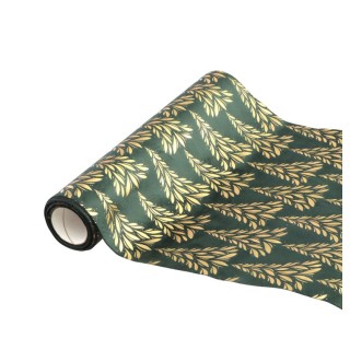 Chemin de table velours vert tree symphony 28CMSX3M - chemin de table