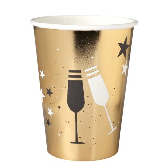 Gobelets or "Bonne année" champagne x10 - vaisselle nouvel an