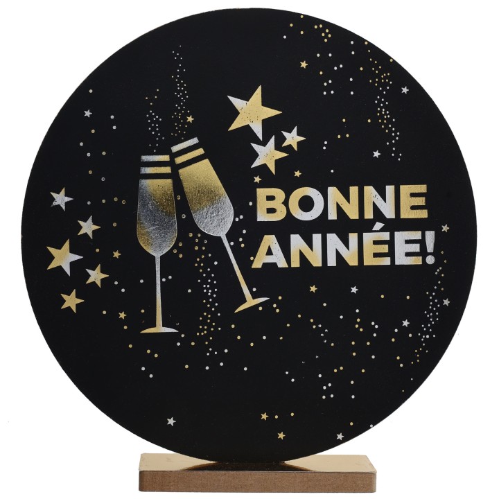 Centre de table "Bonne Année champagne 20CMS