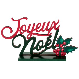 Centre de table  "Joyeux Noël" Tartan de noël  - décoration table de noël