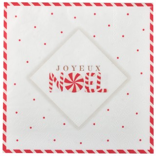 Serviettes "Joyeux Noël"  Joyeuse Gourmandise - serviettes de noël
