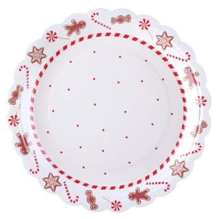 Assiettes  Joyeuse Gourmandise x10 - assiettes de noël