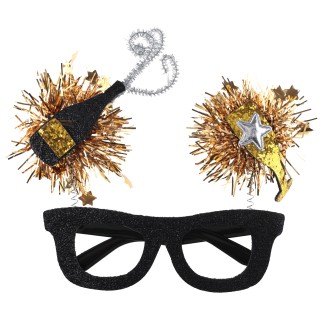 Lunettes pailletées champagne or - accessoires