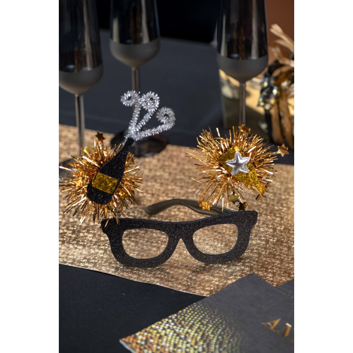 Lunettes pailletées champagne or - accessoires