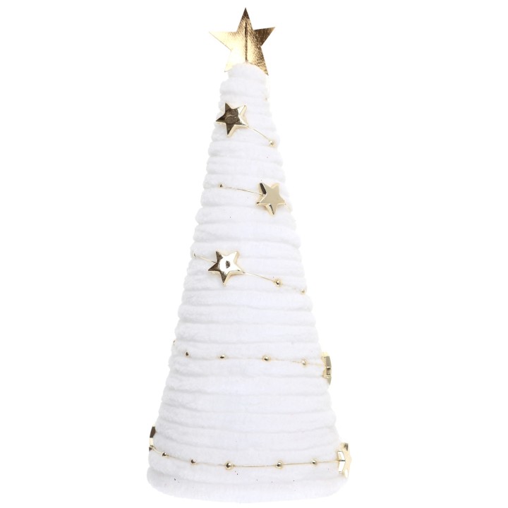 Sapin de Noël cosy blanc 13cms