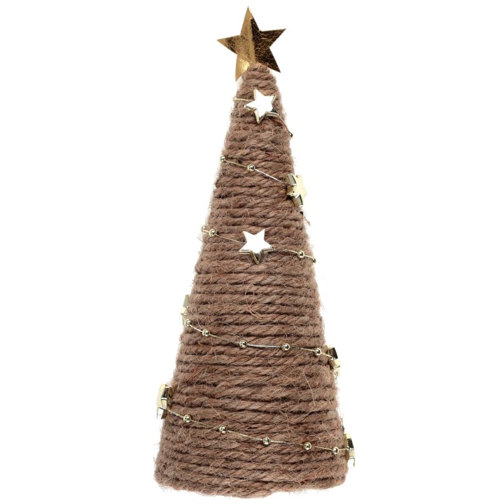 Sapin de Noël cosy jute 13cms