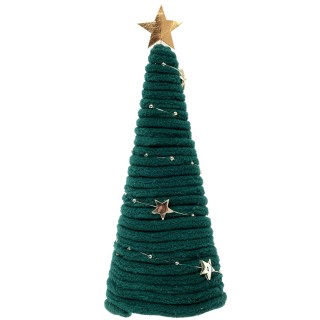 Sapin de Noël cosy vert 13cms