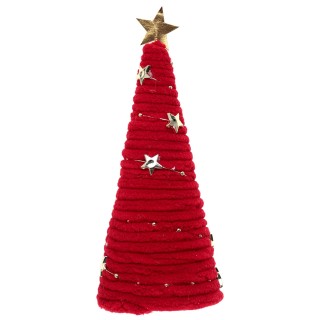 Sapin de Noël cosy rouge 13cms