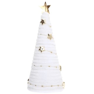 Sapin de Noël cosy blanc 18cms