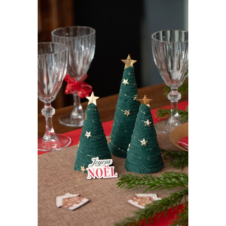Sapin de Noël cosy vert 18cms