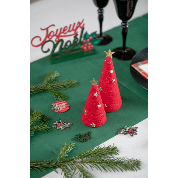 Sapin de Noël cosy rouge 18 cm