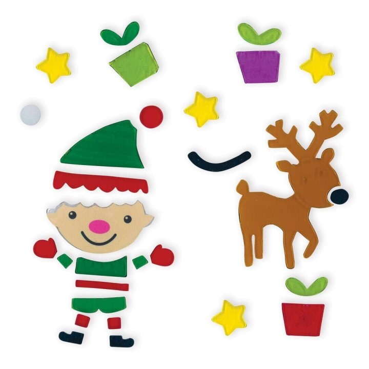 Sticker gel Noël – Accessoire déco festive