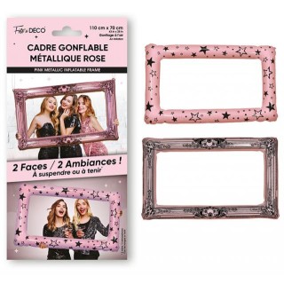 Cadre photo gonflable rose poudré