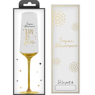 Flûte Joyeux anniversaire or