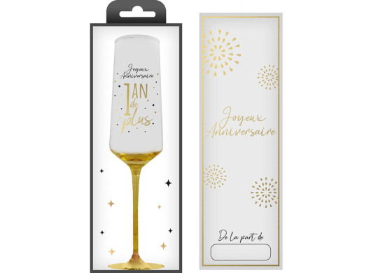 Flûte Joyeux anniversaire or