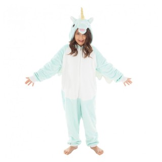 Costume enfant fille Licorne Verte – Combinaison douce et magique