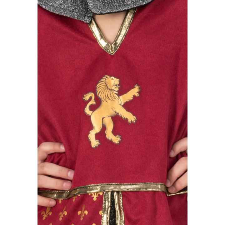 Costume enfant garçon Chevalier Lion Rouge – Déguisement médiéval