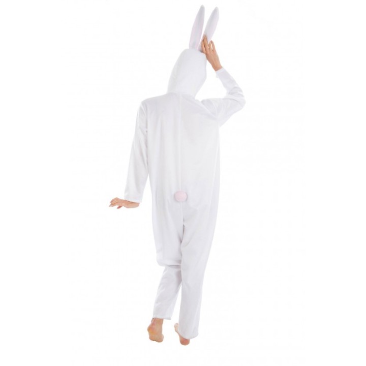 Costume femme combinaison lapin blanc - Costume lapin