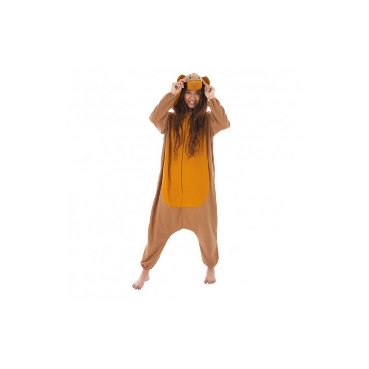Costume adulte mixte Kigurumi - combinaison ours brun
