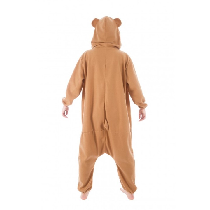 Costume adulte mixte Kigurumi - combinaison ours brun