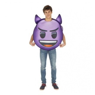 Costume adulte mixte emoji diable violet - Déguisement emoji