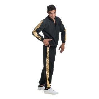 Costume adulte homme rappeur noir et or - Costume Rappeur