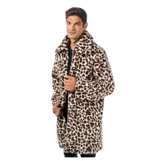 Manteau imprimé leopard Homme - Costume adulte