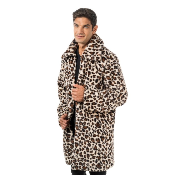 Manteau imprimé leopard Homme - Costume adulte