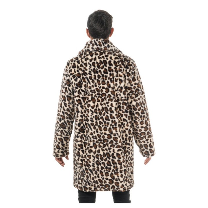 Manteau imprimé leopard Homme - Costume adulte