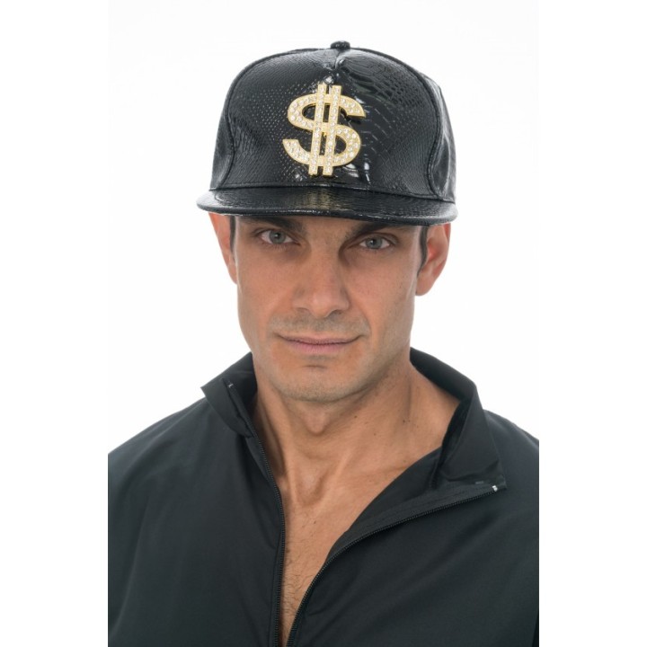 Casquette dollar rappeur noire - accessoire