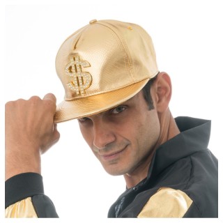 Casquette dollar rappeur or - accessoire