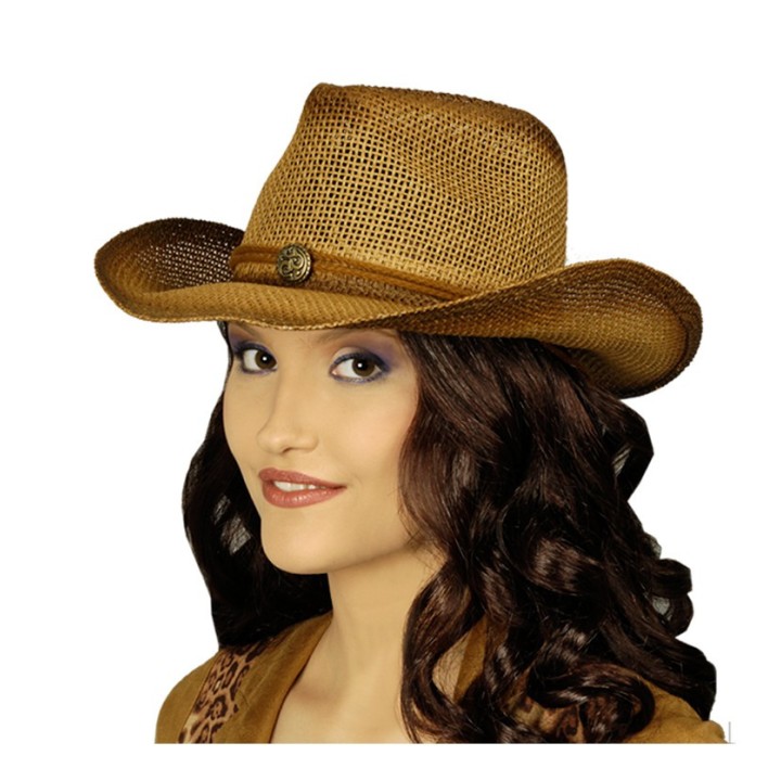 Chapeau cowboy jute - chapeau