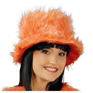 Chapeau poils orange - chapeau