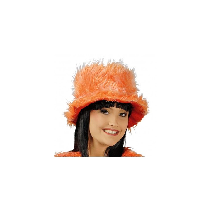 Chapeau poils orange - chapeau