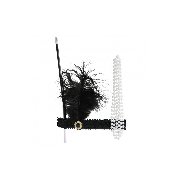 Kit Charleston noir - accessoire