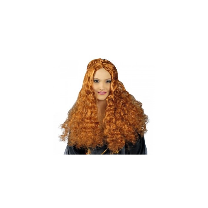 Perruque femme médiéval rousse - perruque