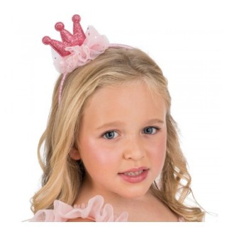 Serre tête couronne paillette rose - accessoire