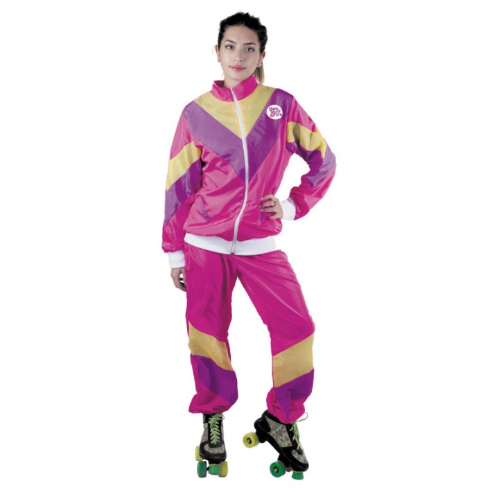 Costume adulte  jogging 80’s rose – Déguisement rétro