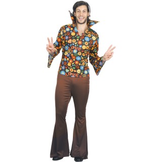 Costume adulte chemise Hippie - costume année 60/70