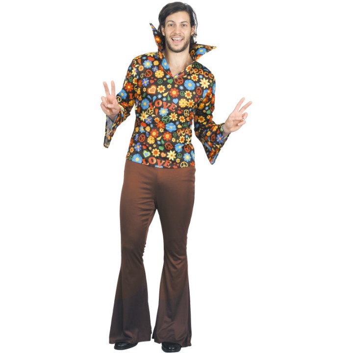 Costume adulte chemise Hippie - costume année 60/70