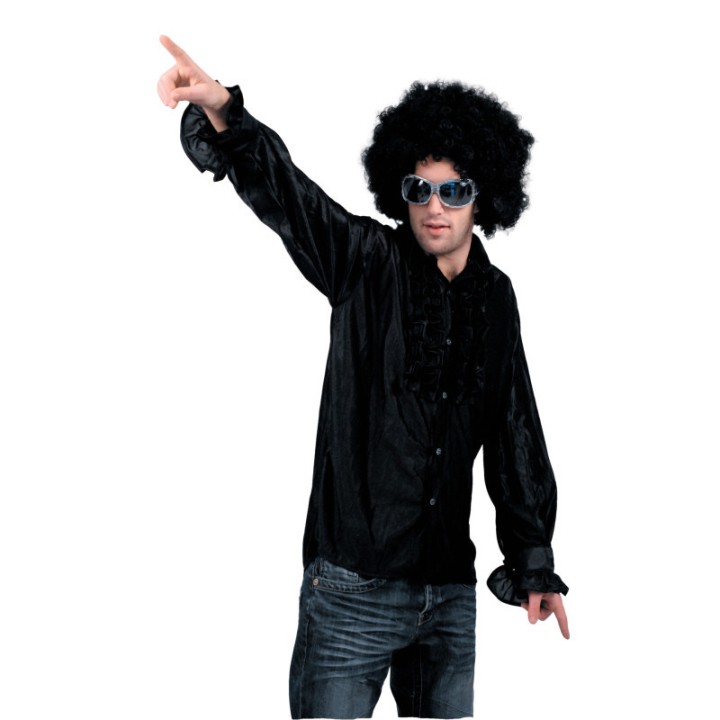 Costume adulte homme chemise disco noire - Style années 70