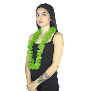 Collier hawaïen vert – Accessoire tropical