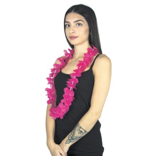 Collier hawaïen rose – Accessoire tropical
